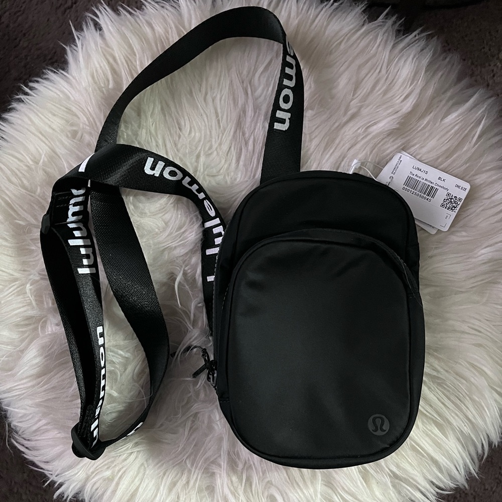 Lululemon the rest is written crossbody bag